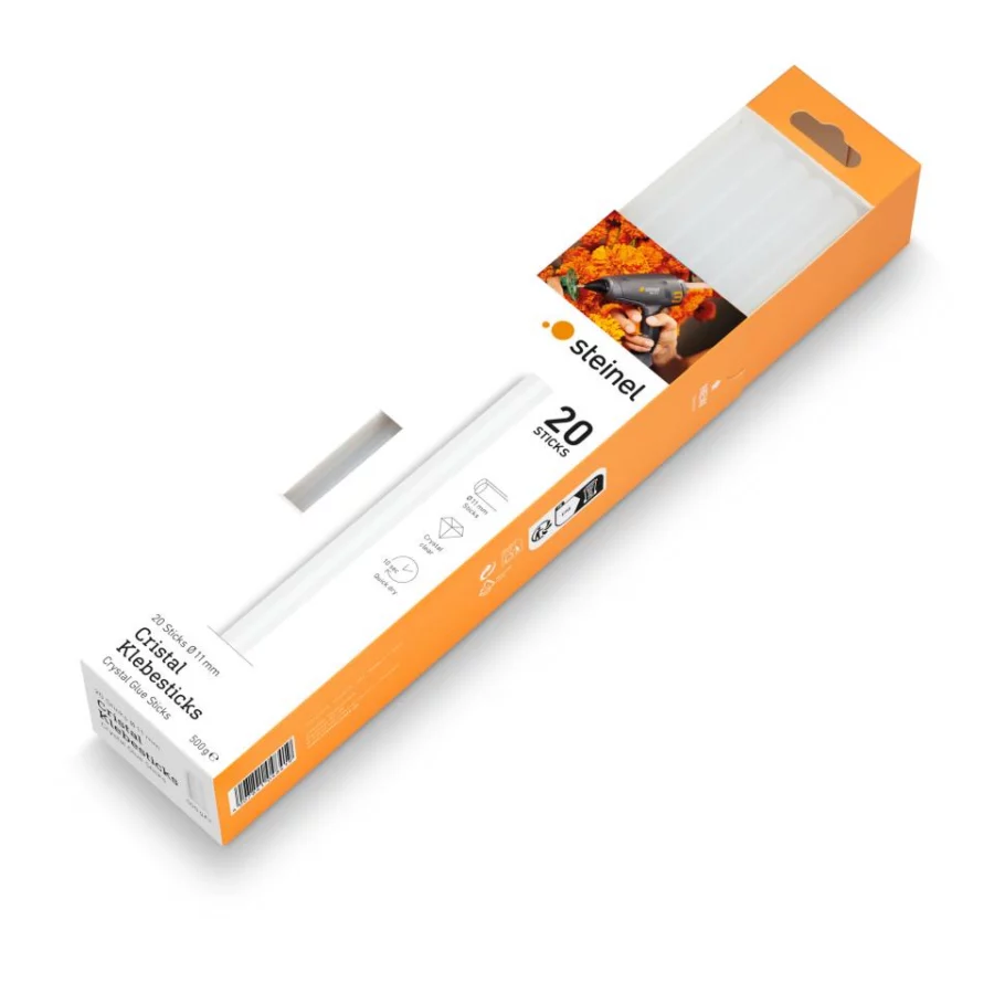 STEINEL Klebesticks Ø 11 mm Cristal 20 Stk. (500 g) – Ansicht