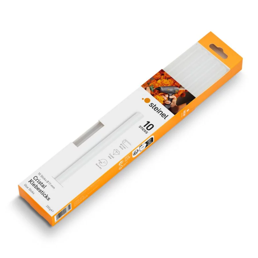 STEINEL Klebesticks Ø 11 mm Cristal 10 Stk. (250 g) – Ansicht