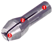 PROXXON Spannzangensatz 1–3,2 mm, 6 Stück – Detail