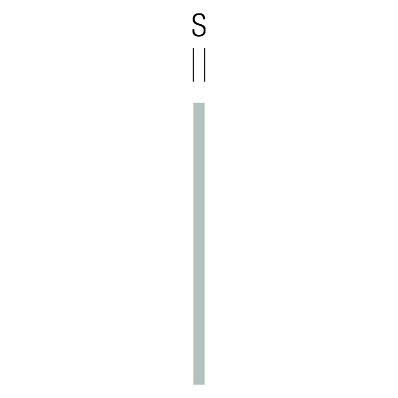 METRICA Fühlerlehre 20 Blatt, 0,05–1 mm, 100 mm – Maßzeichnung