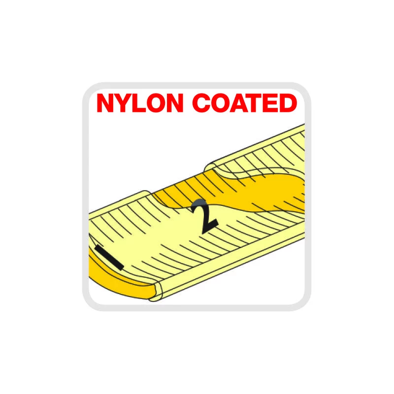 METRICA Nylon Coated Rollbandmaß 3 m × 25 mm – Maßzeichnung