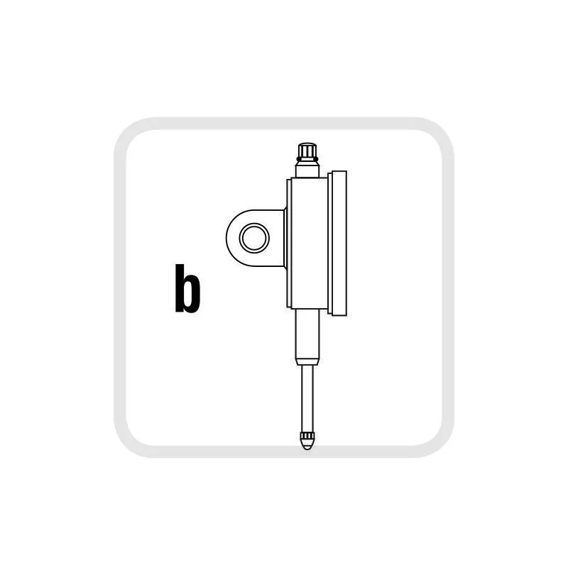METRICA Präzisions-Messuhr 0–10 mm, Ø 58 mm – Maßzeichnung