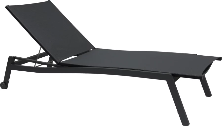 STERN Rollenliege Allround Aluminium anthrazit Bezug Textilen karbon stapelbar - freigestellt (Art. 418445)