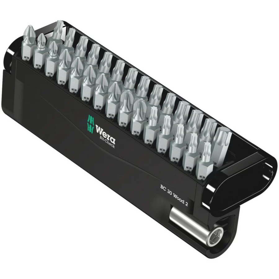 Wera Bit-Check 30 Wood 2 Bit-Set 30-teilig mit Universalhalter – Ansicht