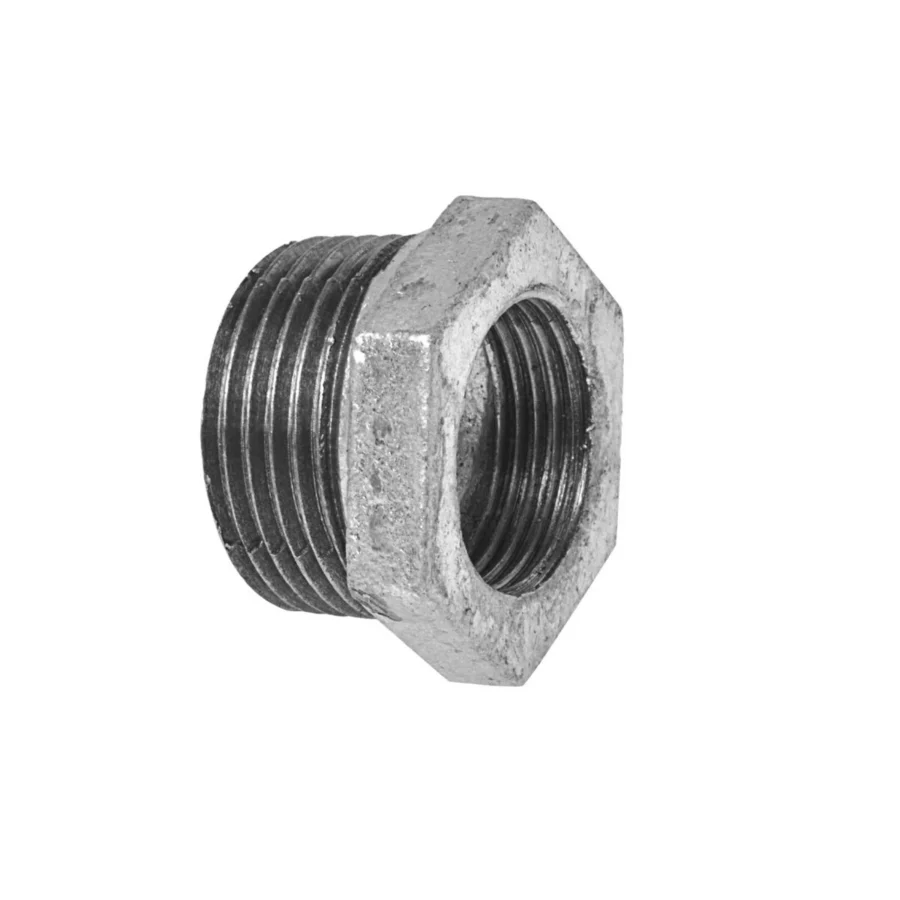 Kirchhoff Reduzierstück (Nr. 241), Temperguss verzinkt, 1/2" AG x 3/8" IG – Ansicht