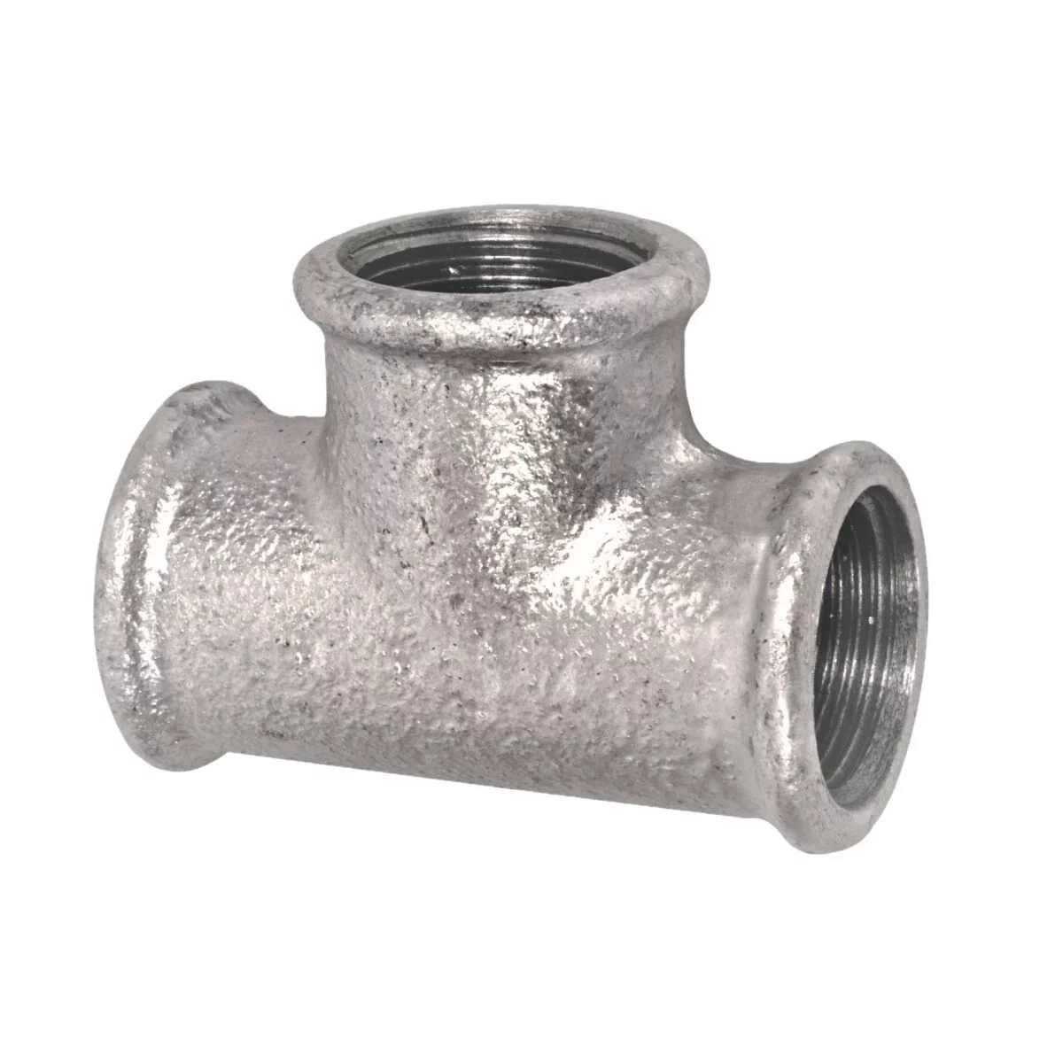 Kirchhoff T-Stück (Nr. 130), Temperguss verzinkt, 1/2" IG – Ansicht
