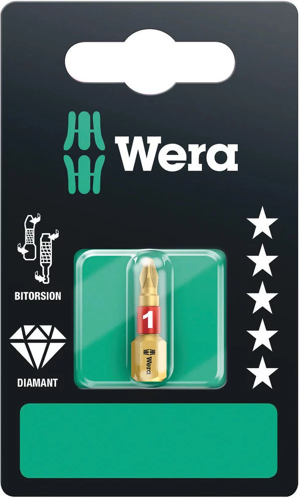 Wera 851/1 BDC SB Diamant-Bit PH 1 x 25 mm – Ansicht