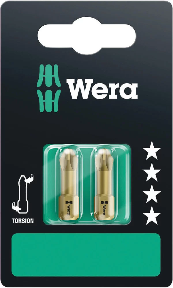 Wera 855/1 TH SB Bits PZ 2 x 25 mm, 2 Stück – Ansicht
