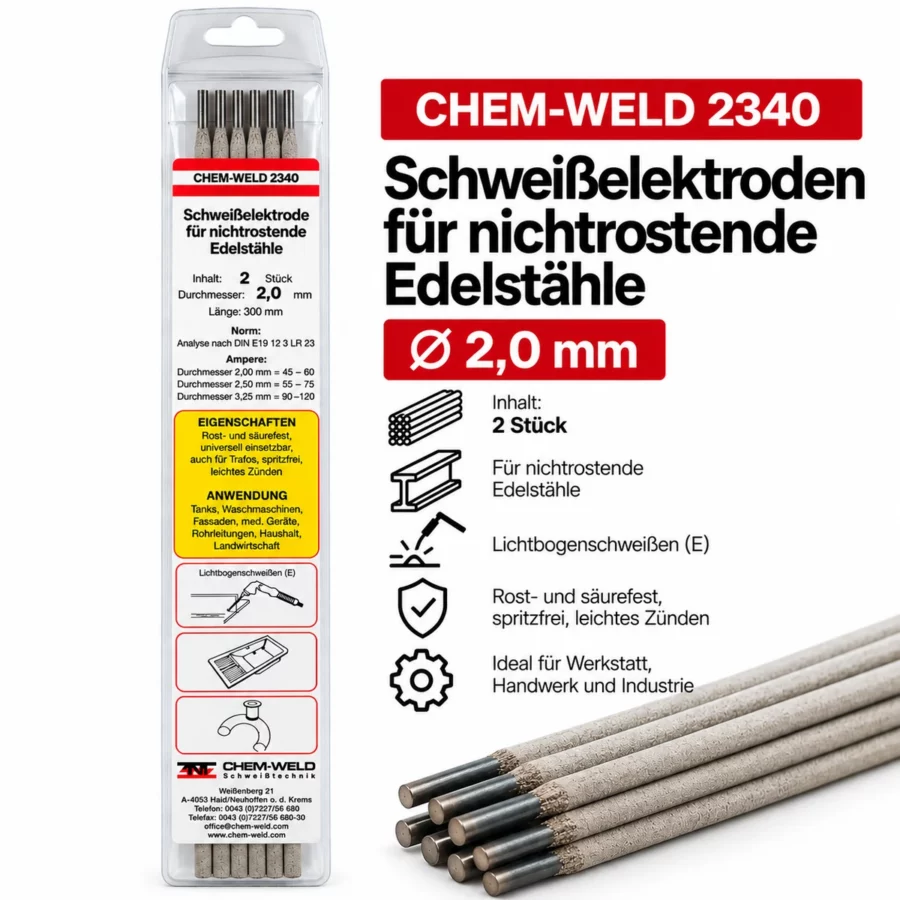 Edelstahl-Elektroden 2,00 mm