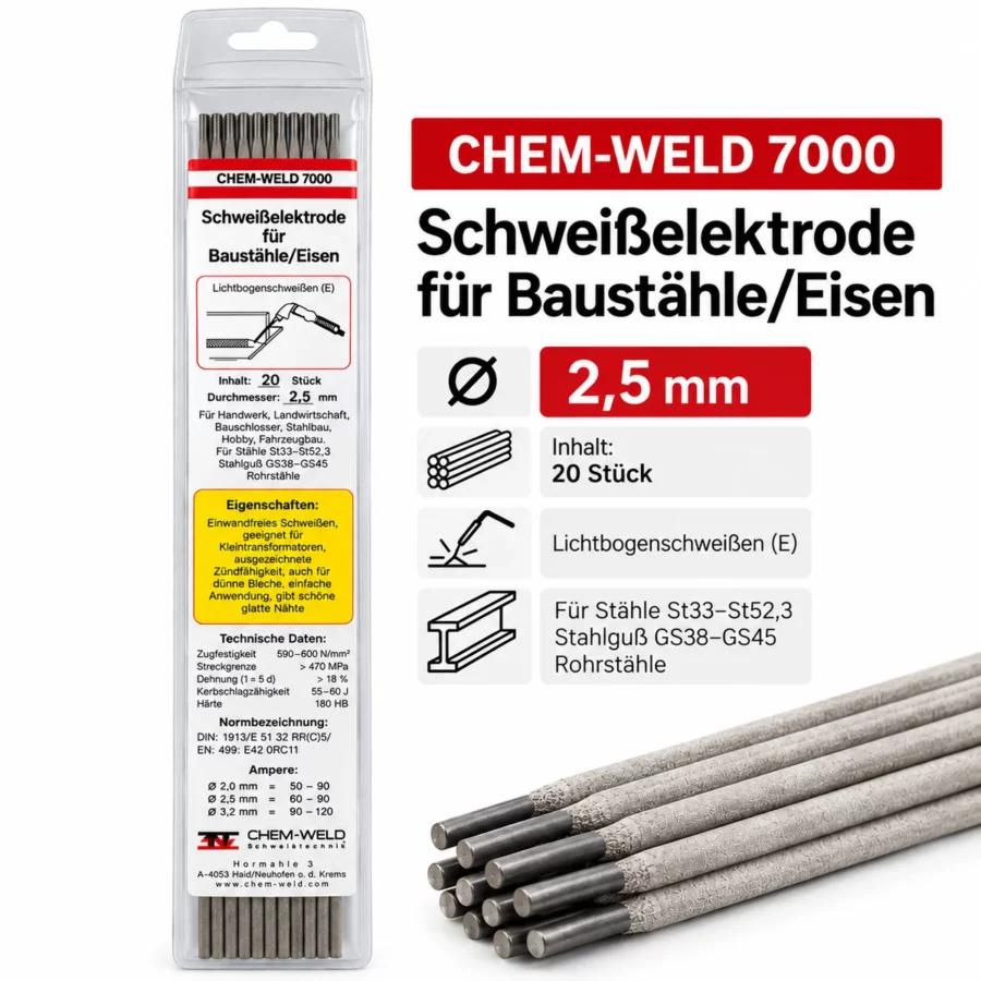 Kontakt-Schweißelektroden 2,5 mm (OHV-Ersatz)
