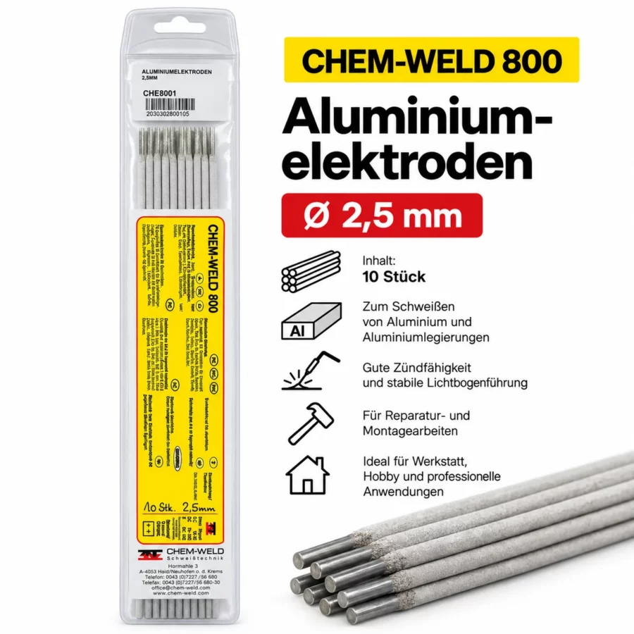 Aluminiumelektroden 2,5 mm