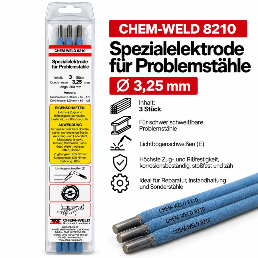 Spezialelektroden für Problemstähle 3,25