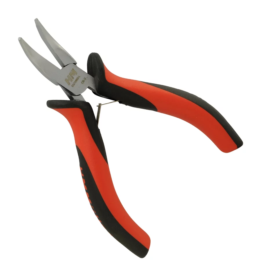 HM Müllner Elektronik-Greifzange „Ergonomic“, halbrund, gebogen, 125 mm – Ansicht