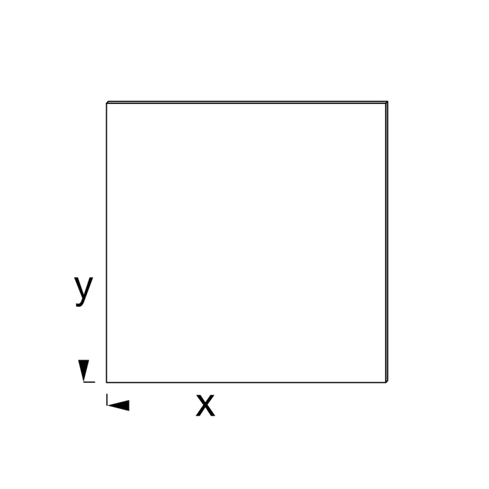 alfer Glattblech Aluminium 120 x 1000 x 0,8 mm – Maßzeichnung