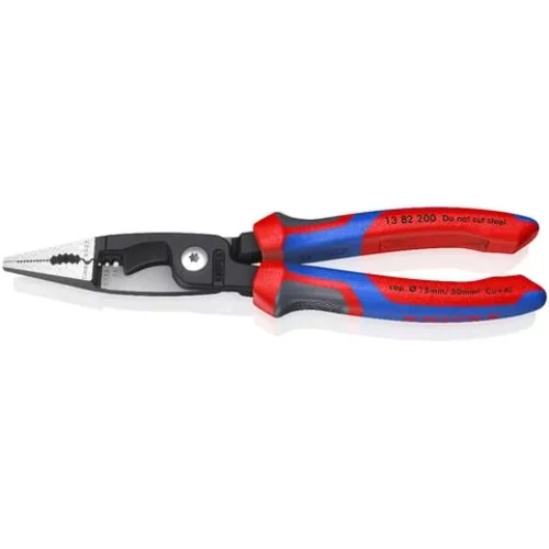 KNIPEX Elektro-Installationszange 13 82 200 ganze Zange, originales KNIPEX Produktbild