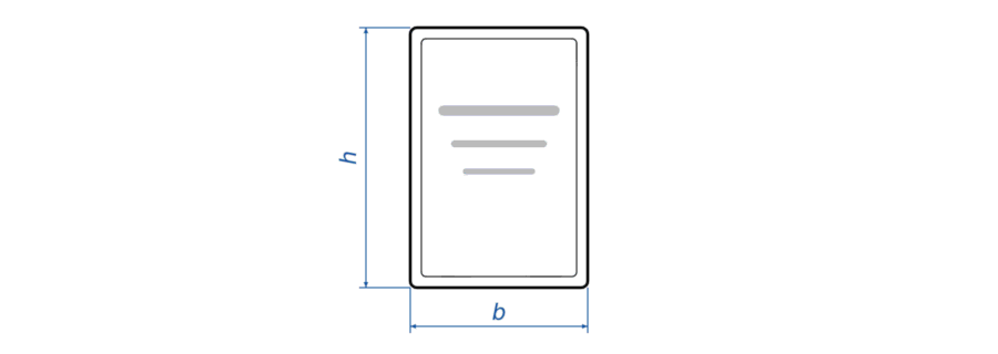 Maßzeichnung Hinweisschild Hochformat