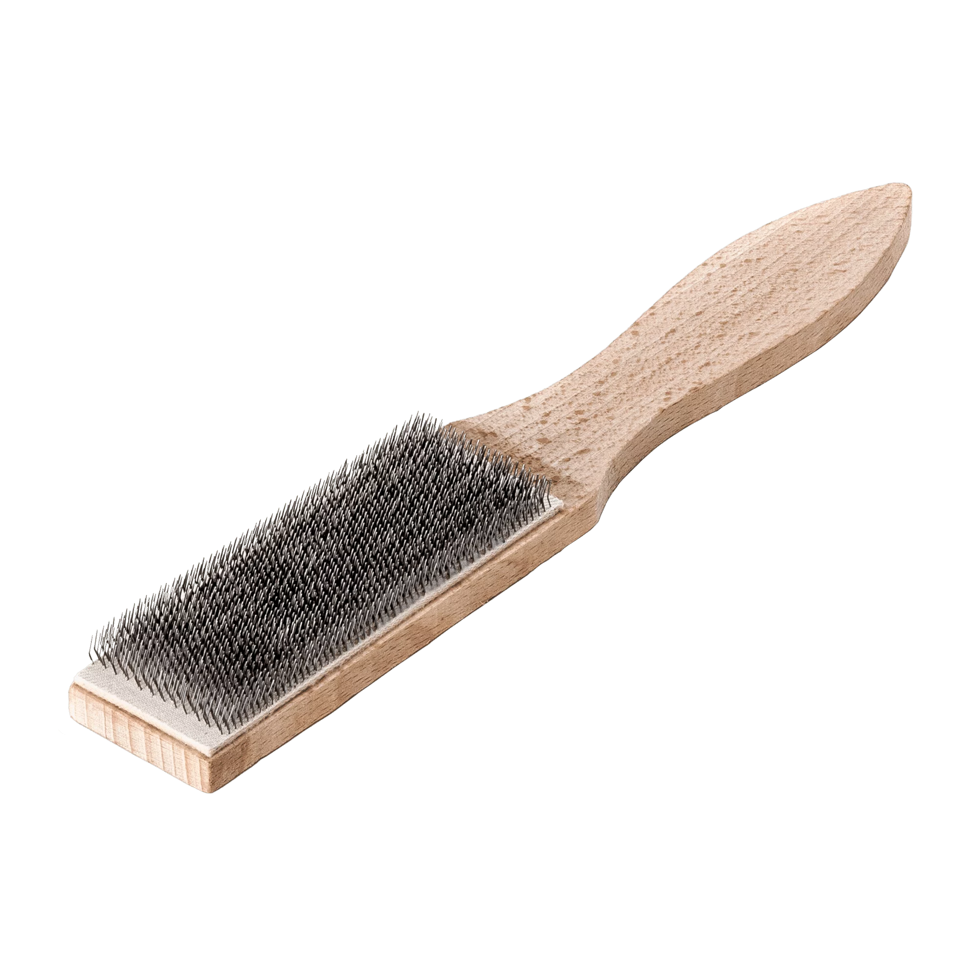 LESSMANN Feilenbürste 250 x 40 mm, Stahldraht glatt mit Knie 0,30 mm – Ansicht