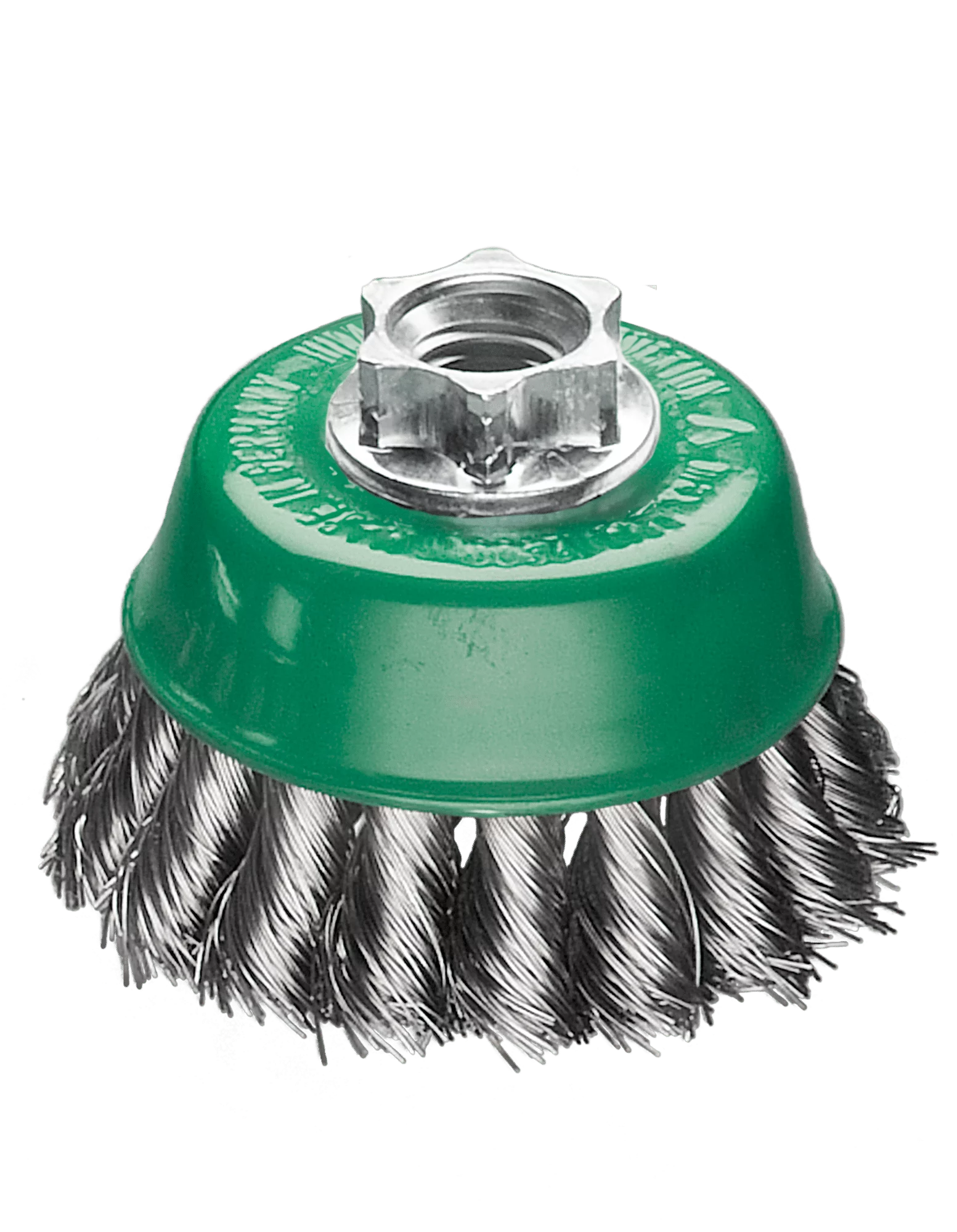 LESSMANN Zopf-Topfbürste Ø 65 mm M14, Edelstahldraht gezopft 0,50 mm – Ansicht
