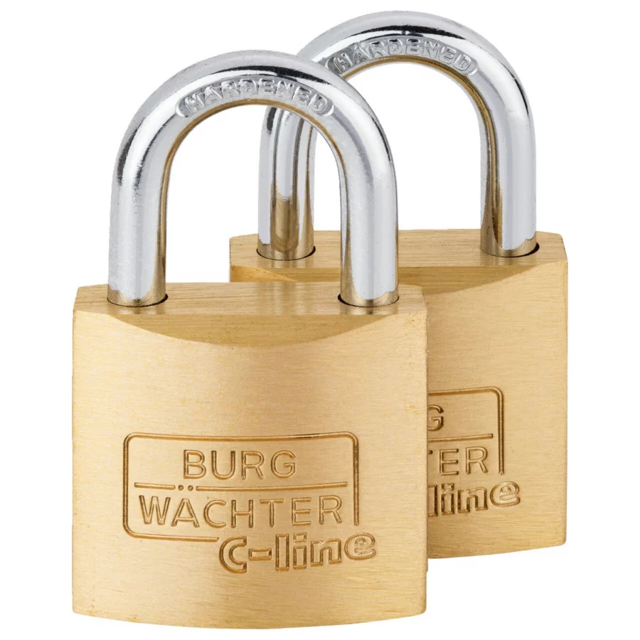 BURG-WÄCHTER Vorhangschloss-Set 222 30, 2 Stück gleichschließend – Ansicht