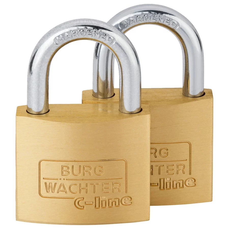 BURG-WÄCHTER Vorhangschloss-Set 222 40, 2 Stück gleichschließend – Ansicht