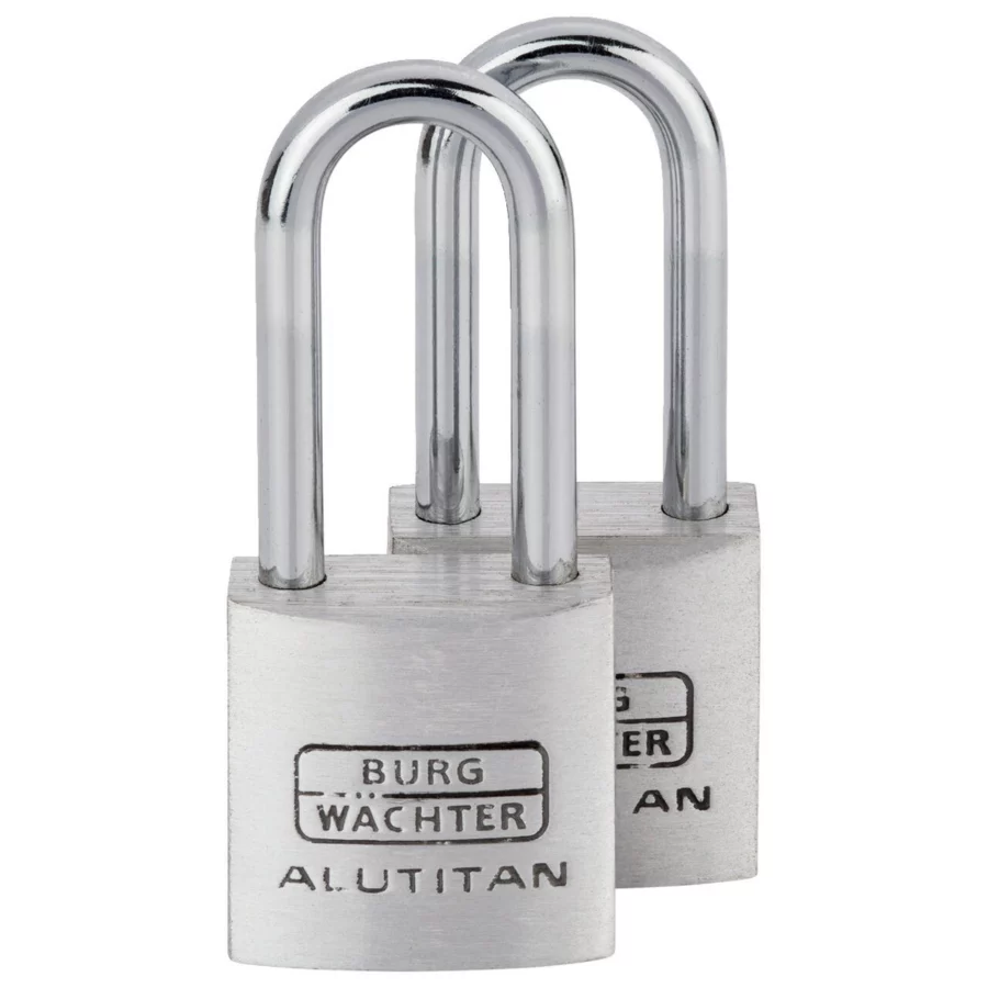 BURG-WÄCHTER Vorhangschloss-Set Alutitan 770 20, 2 Stück gleichschließend – Ansicht