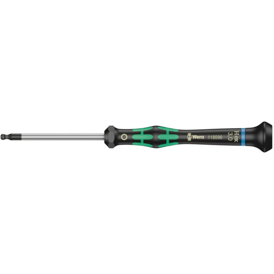 Wera 2052 Kraftform Micro Elektronik-Sechskant-Kugelkopfschraubendreher 2,0 x 60 mm – Ansicht