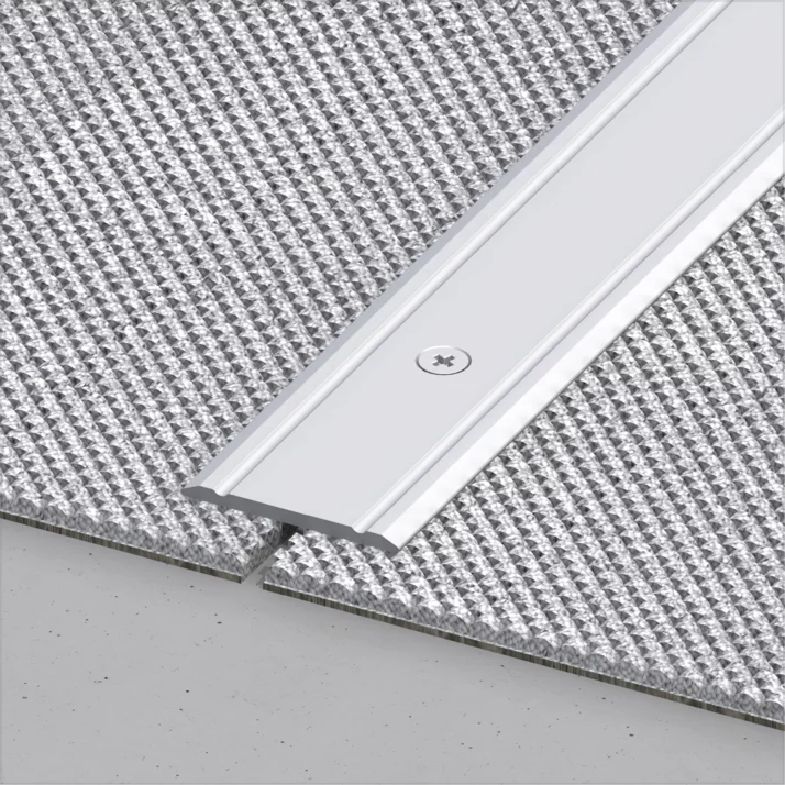 alfer Übergangsprofil extra flach, gebohrt Aluminium 30 x 2 mm, silber eloxiert, 1 m – Ansicht