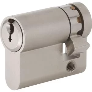 dormakaba Profil-Halbzylinder 30 mm, vernickelt, gleichsperrend Sperre H36000 – Ansicht