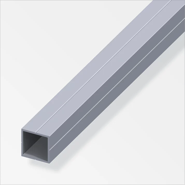 alfer Vierkantrohr Aluminium 7,5 x 7,5 x 1 mm, blank, 1 m – Ansicht