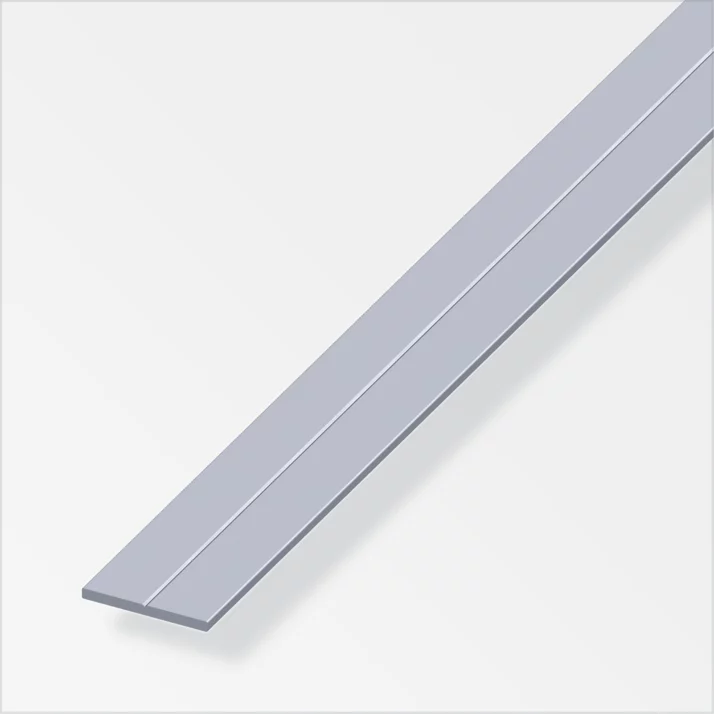 alfer Flachstange Aluminium 7,5 x 1,5 mm, blank, 1 m – Ansicht