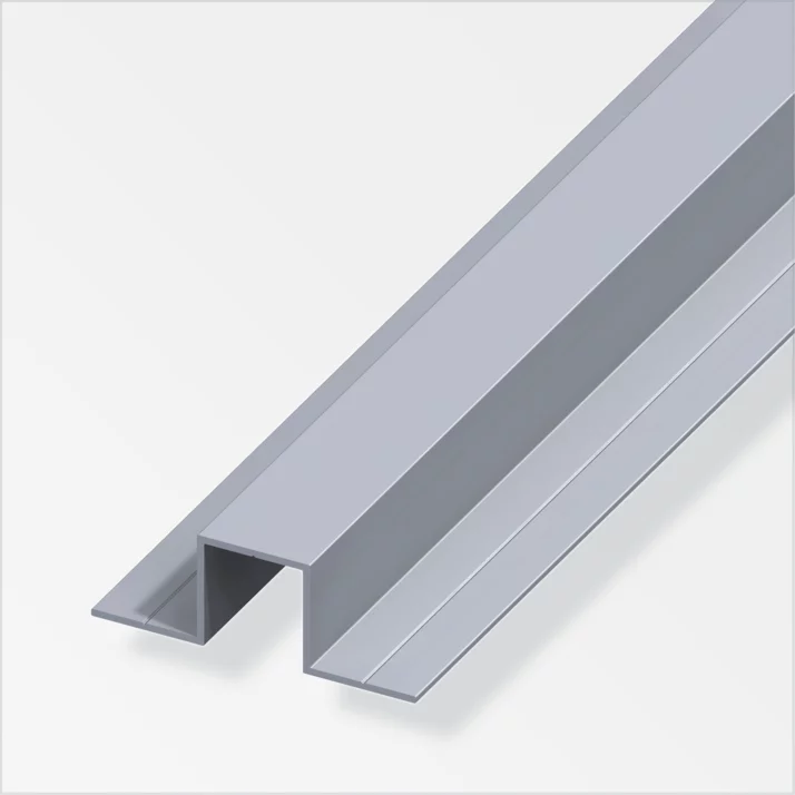 alfer Quadrat-U-Profil 2 Schenkel 180° Aluminium 11,5 x 31,5 x 1,5 mm, blank, 1 m – Ansicht