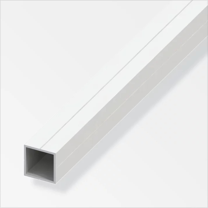 alfer Vierkantrohr Kunststoff 7,5 x 7,5 x 1 mm, weiß, 1 m – Ansicht