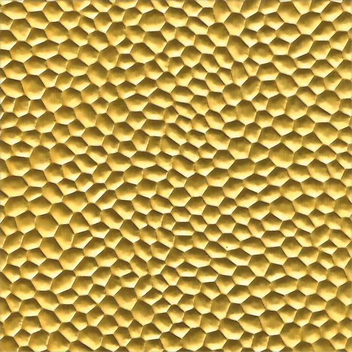 alfer Hammerschlagblech Aluminium 120 x 1000 x 0,5 mm, messingfarben eloxiert – Ansicht