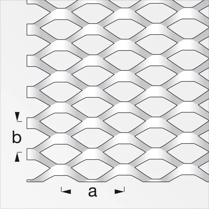 alfer Streckmetall Aluminium 120 x 1000 x 1,6 mm – Maßzeichnung