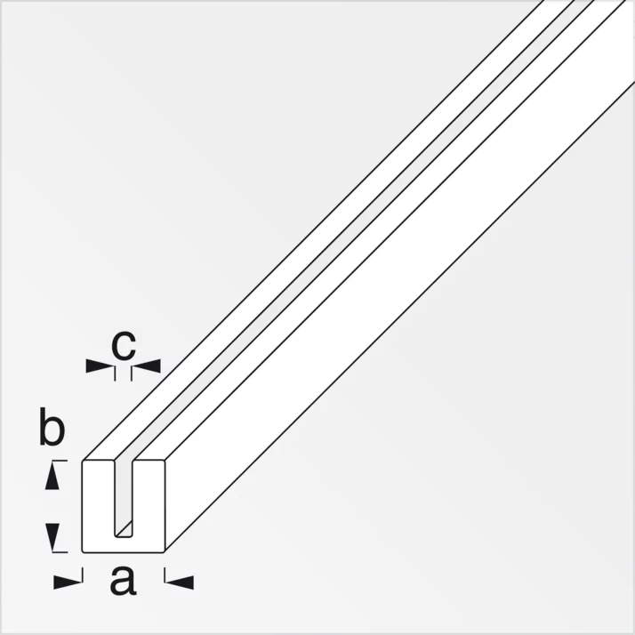 alfer Dichtprofil transparent 5 x 6 x 1,8 mm, 2,5 m – Maßzeichnung