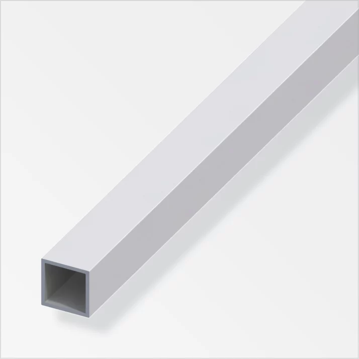 alfer Vierkantrohr Aluminium 20 x 20 x 1,5 mm, silber eloxiert – Ansicht