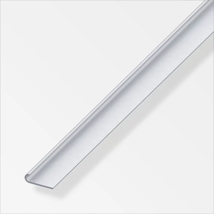 alfer Kantenschutzprofil rund Aluminium 18 x 5,8 x 1 mm, silber eloxiert, 1 m – Ansicht