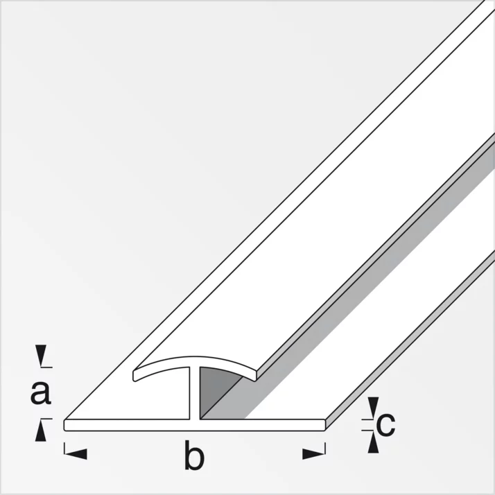 alfer H-Profil (Verbindungsprofil) für 4 mm Platten Kunststoff 4 x 25 x 1 mm, weiß, 1 m – Maßzeichnung