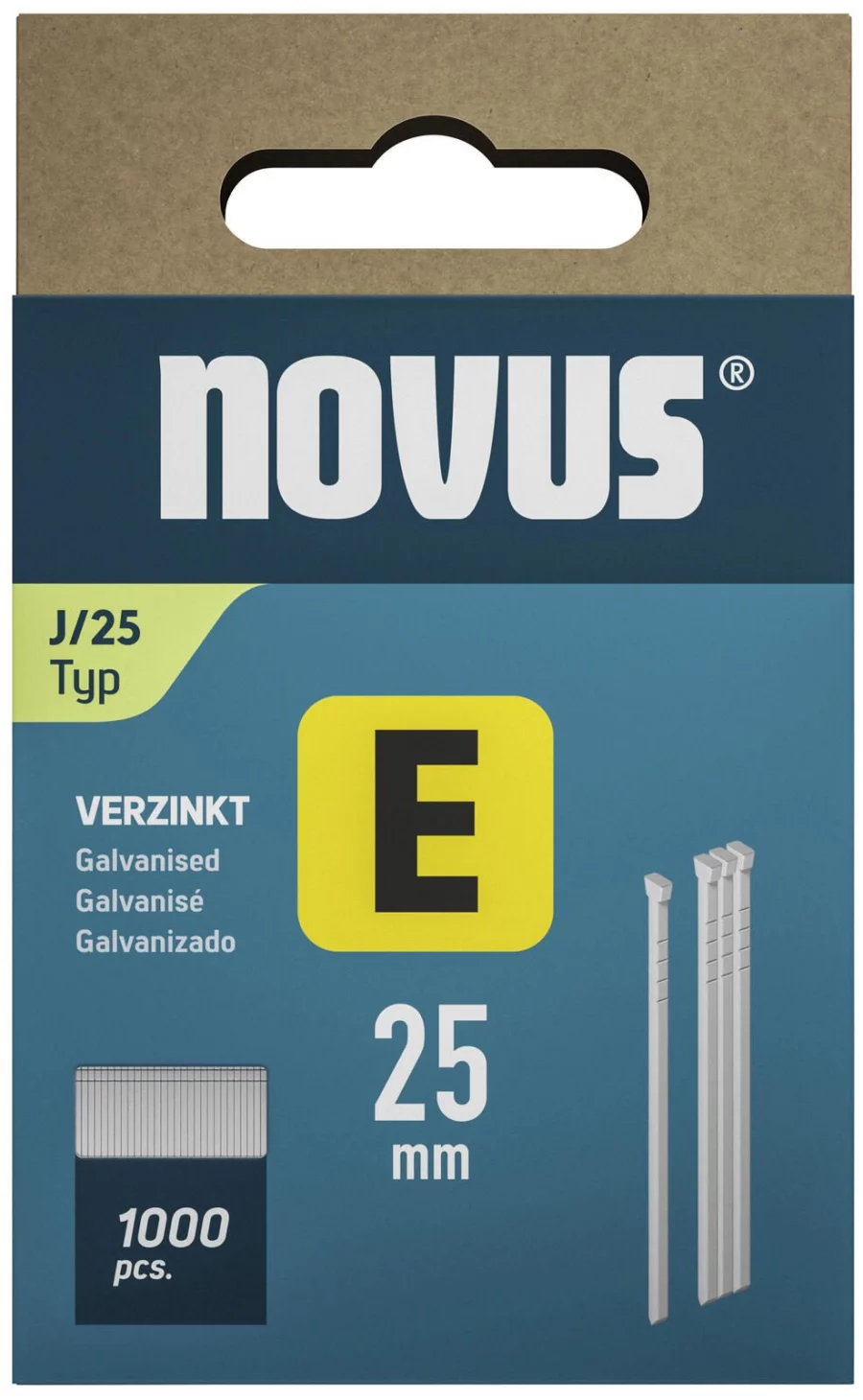 NOVUS Nägel E Typ J/19 mm, 1000 Stück
