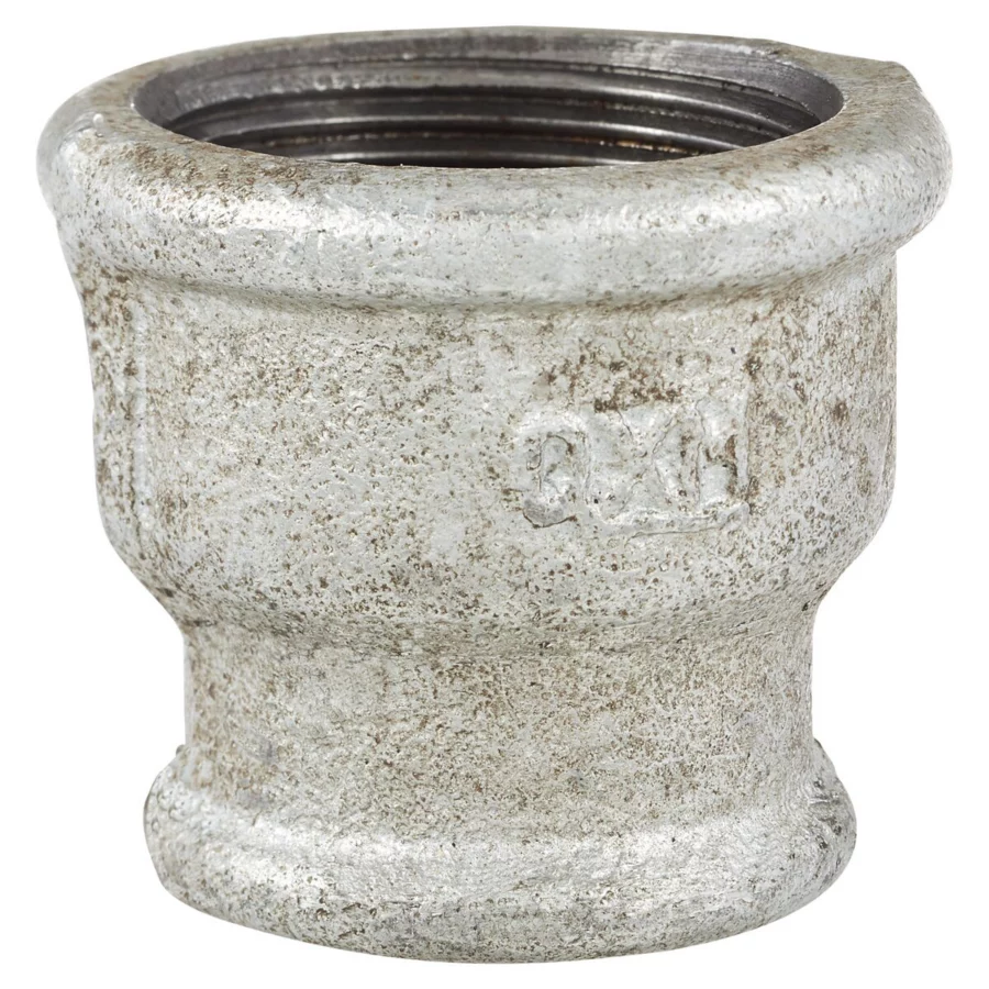 Kirchhoff Reduzier-Doppelmuffe (Nr. 240), Temperguss verzinkt, 1 1/4" x 1" IG – Ansicht