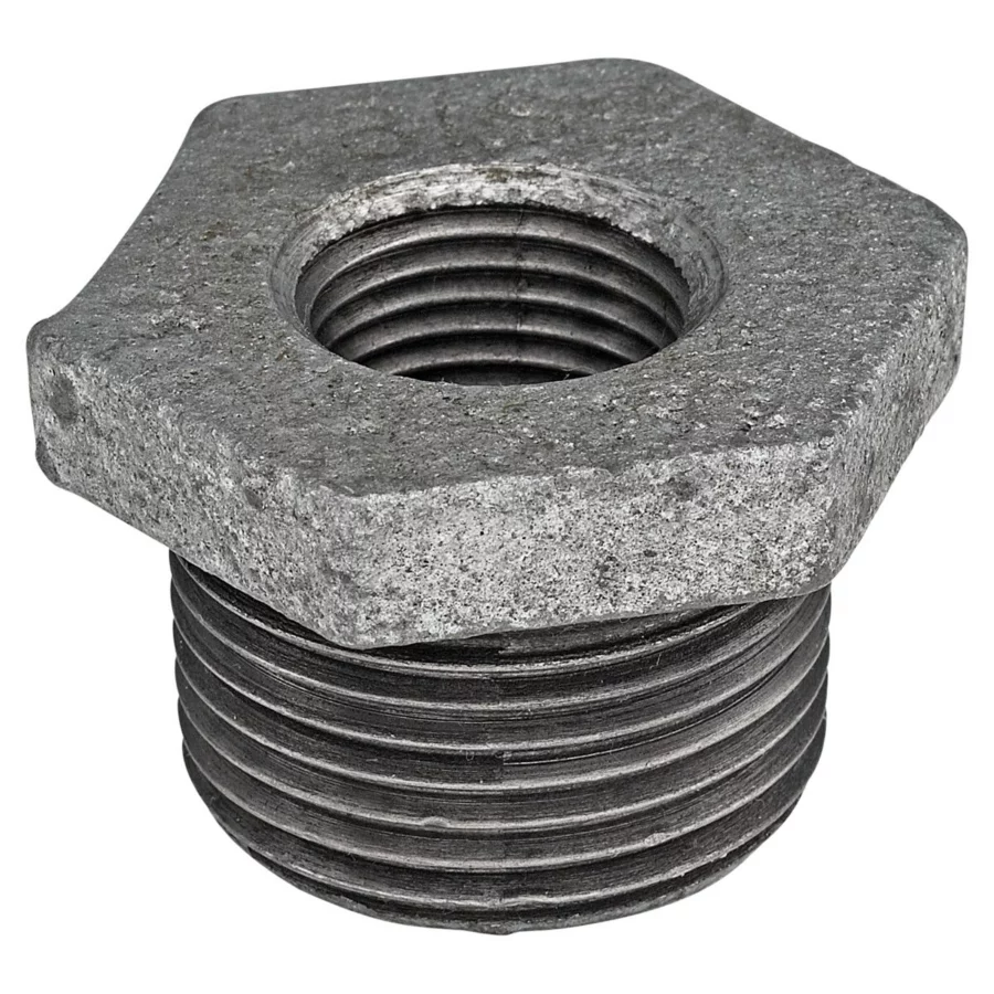 Kirchhoff Reduzierstück (Nr. 241), Temperguss verzinkt, 1" AG x 3/4" IG – Ansicht