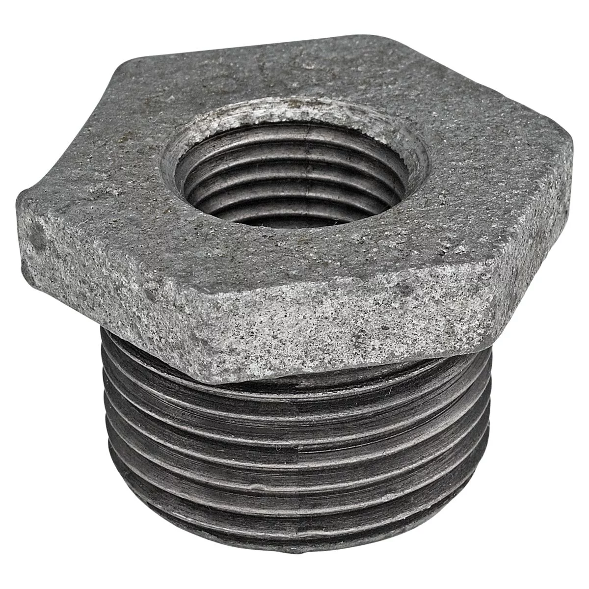 Kirchhoff Reduzierstück (Nr. 241), Temperguss verzinkt, 1" AG x 3/4" IG – Ansicht