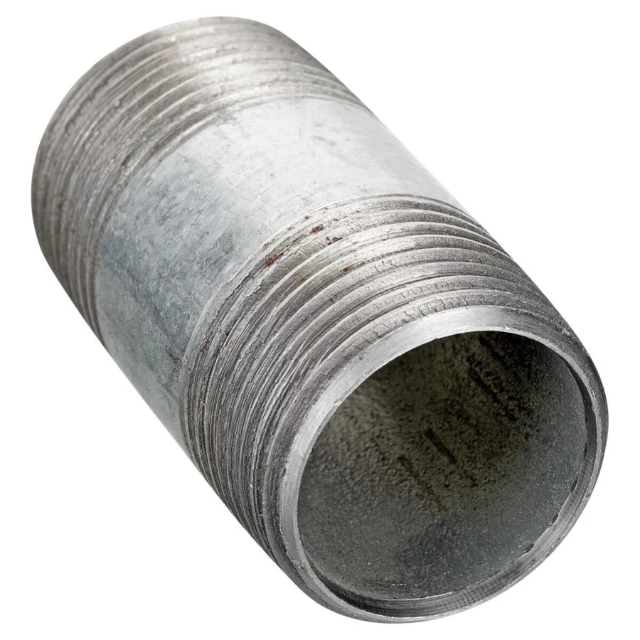 Kirchhoff Rohrdoppelnippel (Nr. 23), Stahl verzinkt, 1/2" x 60 mm – Ansicht