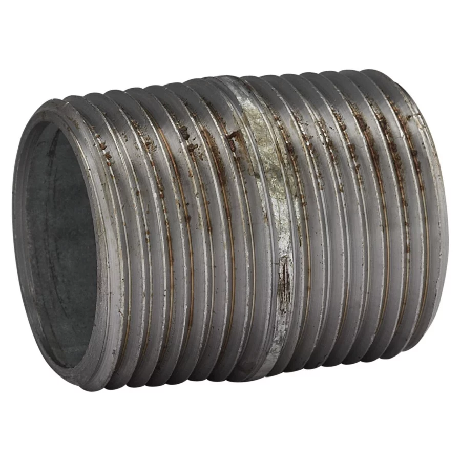 Kirchhoff Rohrdoppelnippel (Nr. 23), Stahl verzinkt, 1" x 40 mm – Ansicht