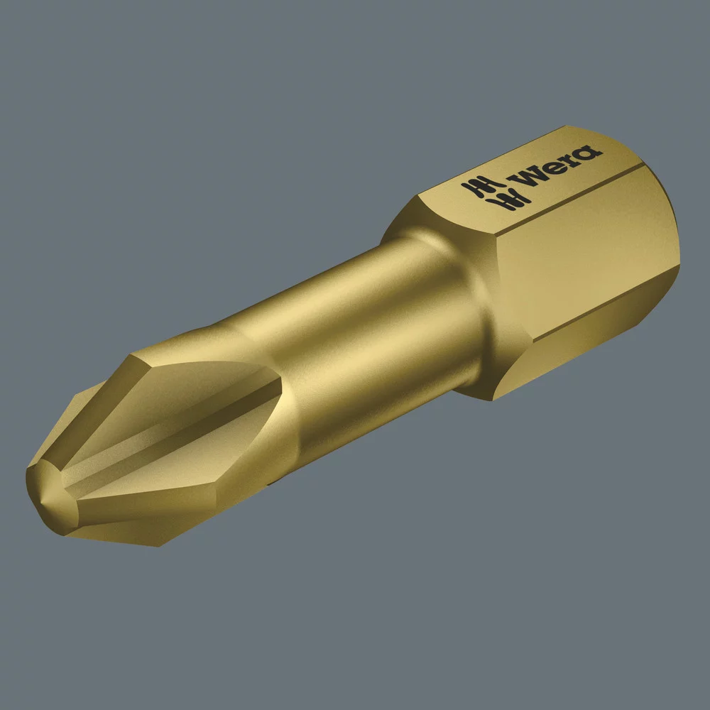 Wera 855/1 TH SB Bits PZ 2 x 25 mm, 2 Stück – Maßzeichnung