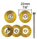 PROXXON Messing-Drahtbürsten 22 mm, 5 Stück – Ansicht