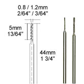 PROXXON Diamant-Spiralbohrerset 0,8 + 1,2 mm – Ansicht
