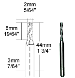 PROXXON Hartmetall-Multifräser 2 mm – Ansicht