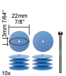 PROXXON Silikon-Polierscheibe Linse 22 mm – Ansicht