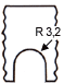 PROXXON Hohlkehlfräser 6,4 mm – Profil